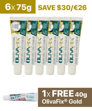 6x OlivaFix® Gold 75g + 1x FREE 40g tube
