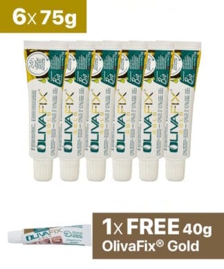 6x OlivaFix® Gold 75g + 1x FREE 40g tube